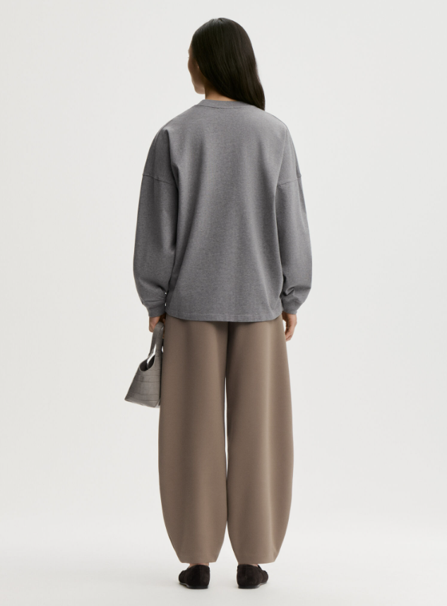 Carala organic cotton sweatshirt - Grey Melange