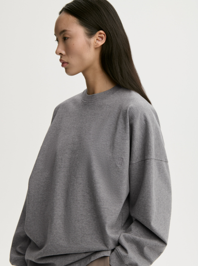Carala organic cotton sweatshirt - Grey Melange