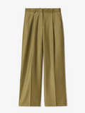 Relaxed wool trousers - Olive Green