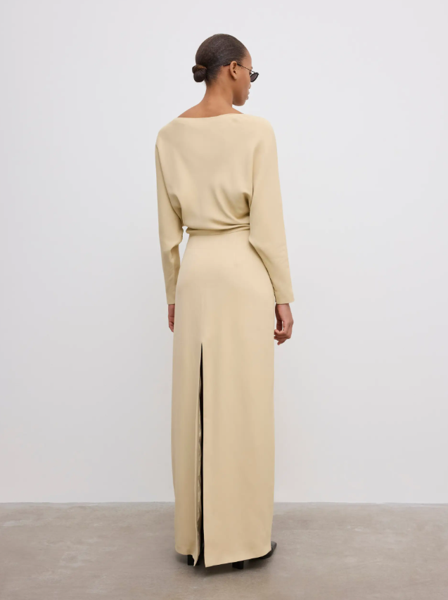 Maxi billow dress - Oat Beige