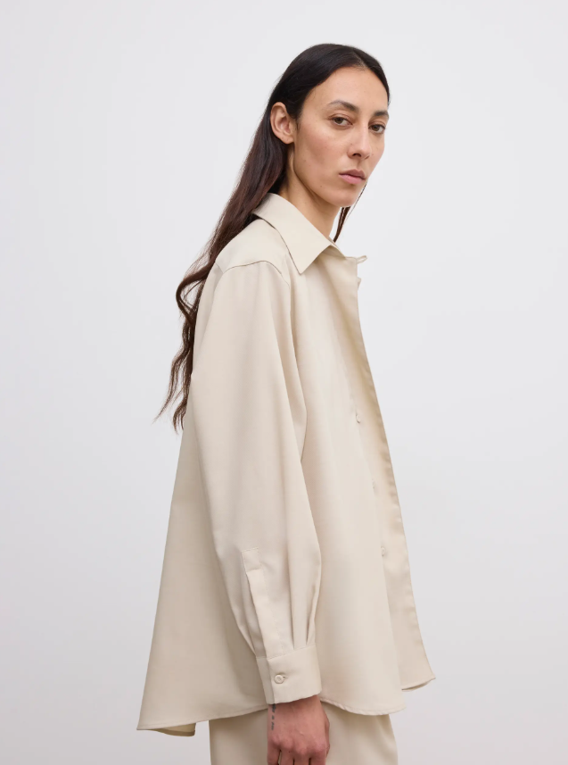 Asymmetric shirt - Antique Cream