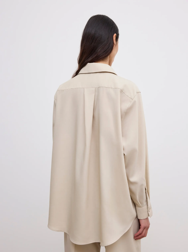 Asymmetric shirt - Antique Cream
