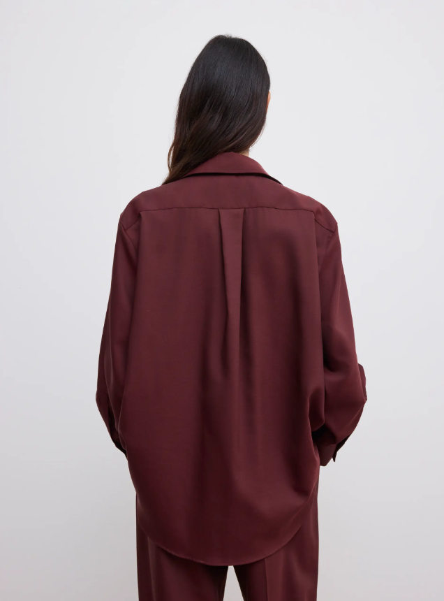 Asymmetric shirt - Burgundy Red
