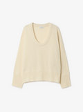 Soft wool scoop knit - Cream White