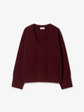 Soft wool scoop knit - Burgundy Red