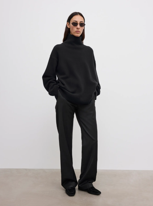 Soft wool turtleneck - Black