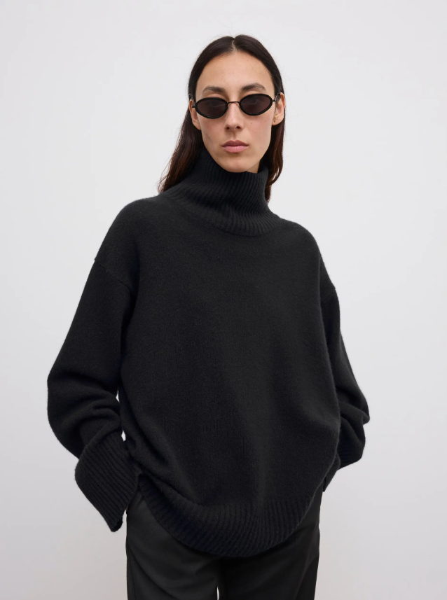 Soft wool turtleneck - Black