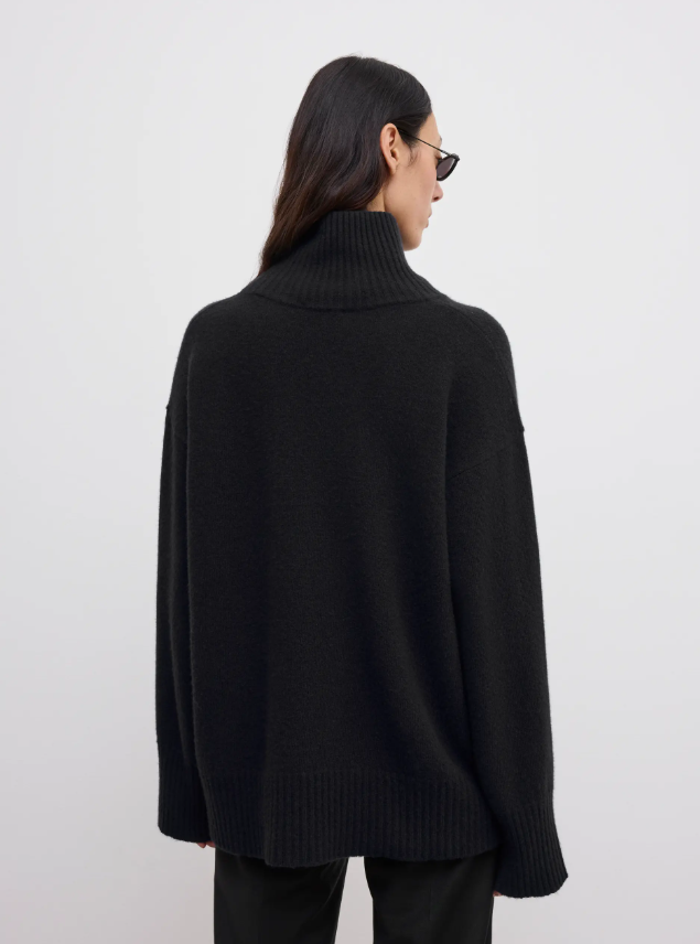 Soft wool turtleneck - Black