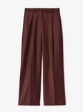 Relaxed wool trouser - Burgundy Red
