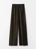 Bias Satin Pants - Chocolate