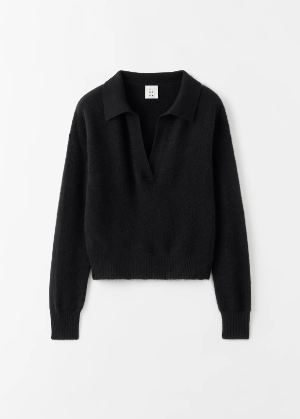 Kaia Collar Sweater - Black