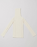 Omato Turtleneck - Fine Organic Cotton Rib - Off white