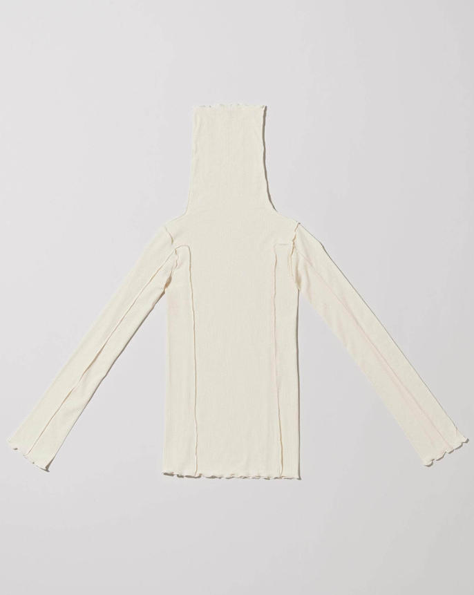 Omato Turtleneck - Fine Organic Cotton Rib - Off white