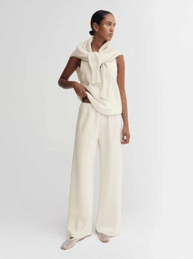 Bea Crepe Pants - cream