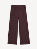 Milena organic cotton trousers - Aubergine