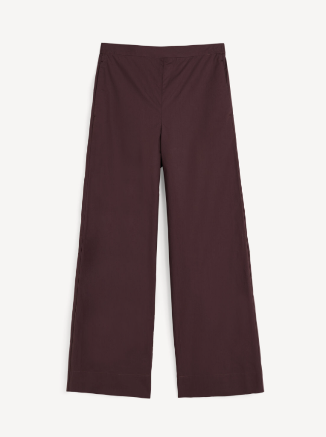 Milena organic cotton trousers - Aubergine