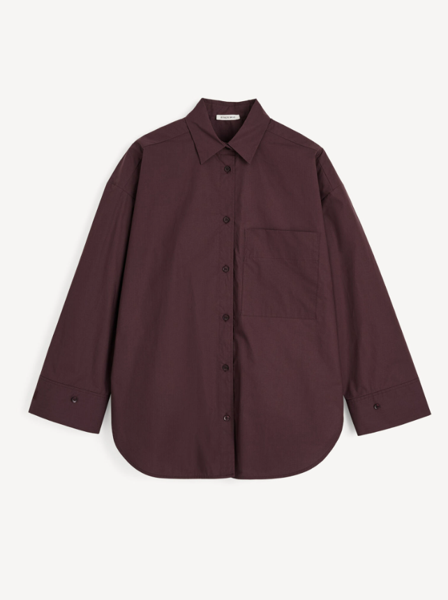 Derris organic cotton shirt - Aubergine