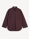 Derris organic cotton shirt - Aubergine