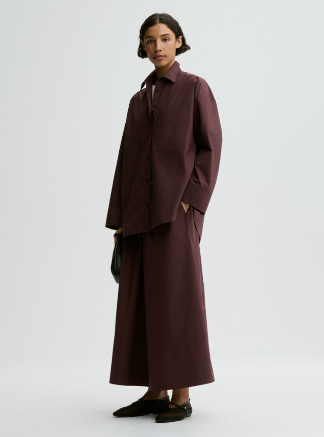 Derris organic cotton shirt - Aubergine