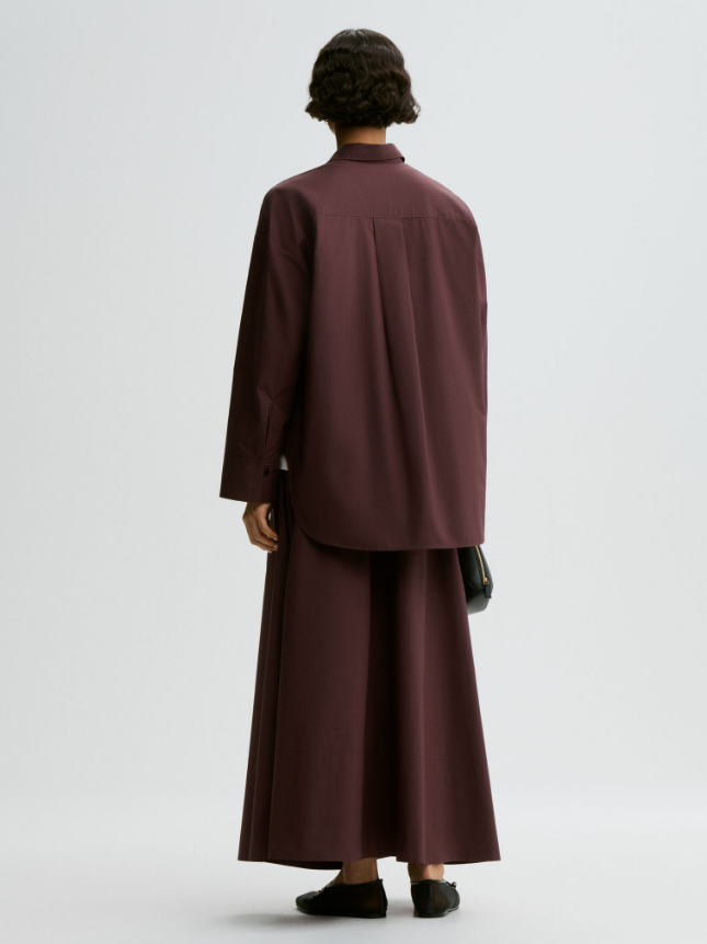 Derris organic cotton shirt - Aubergine