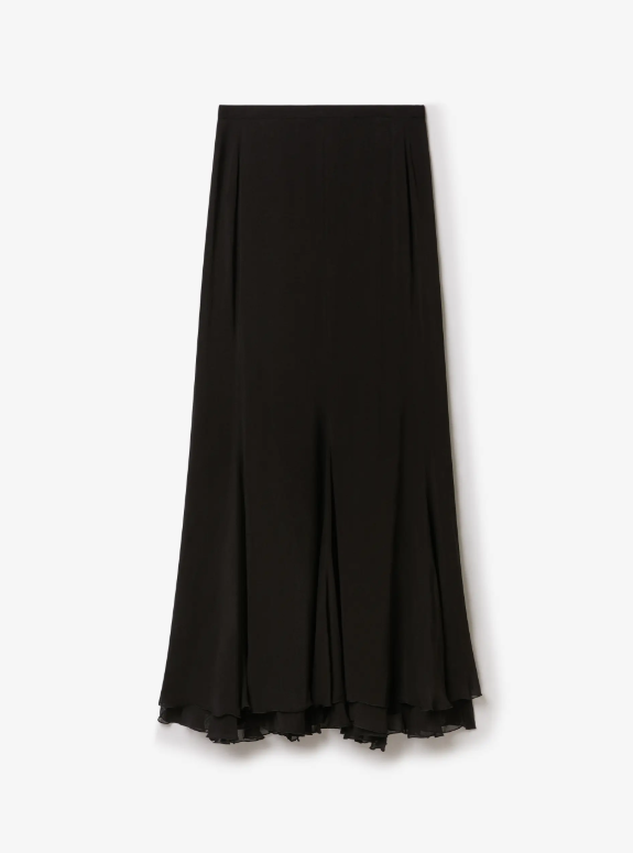 Chiffon maxi skirt - Black