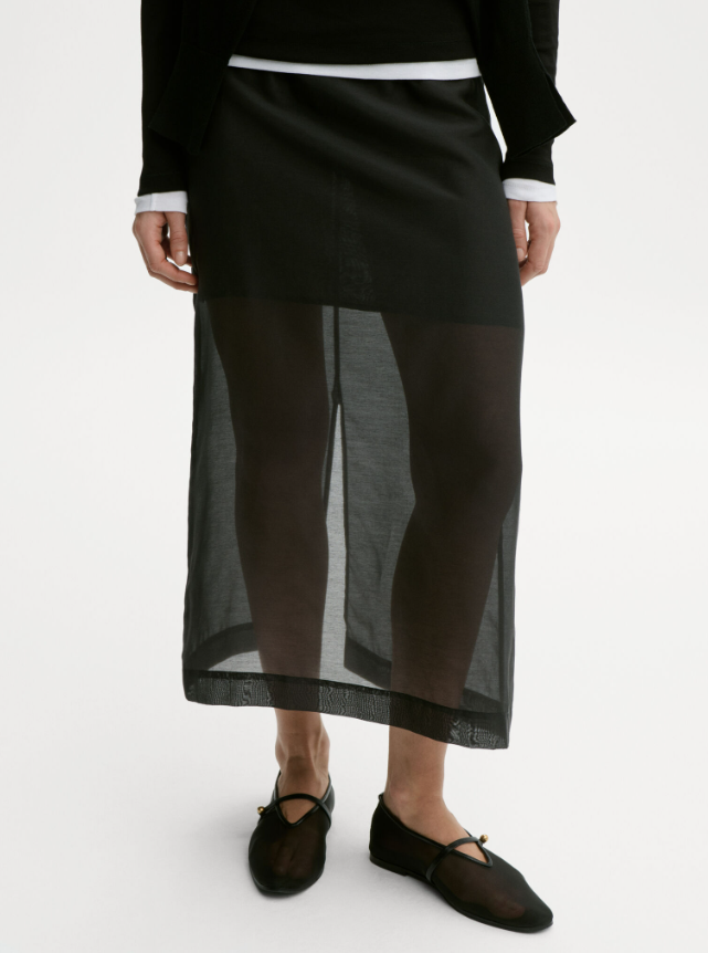Esta silk organza skirt - Black