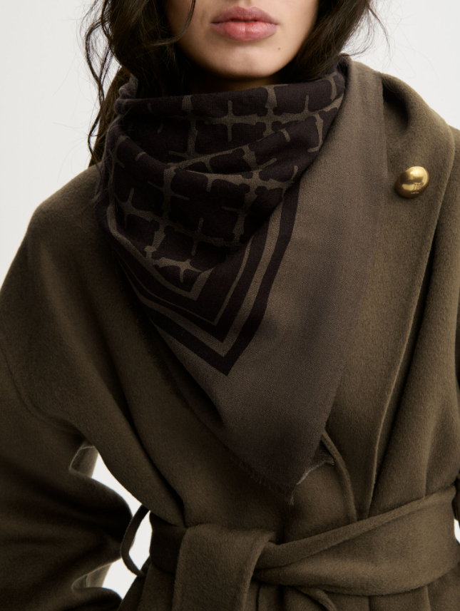 Cornelis wool scarf - Desert palm