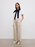 Relaxed wool trouser - Antique Cream
