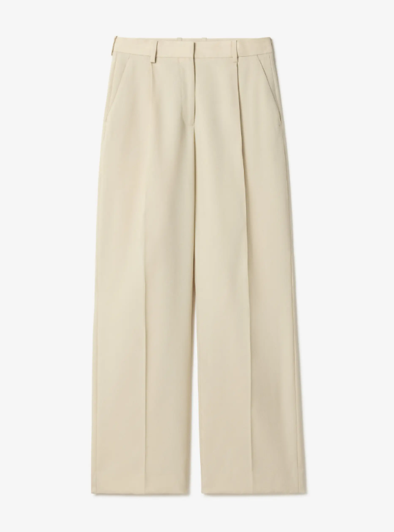 Relaxed wool trouser - Antique Cream