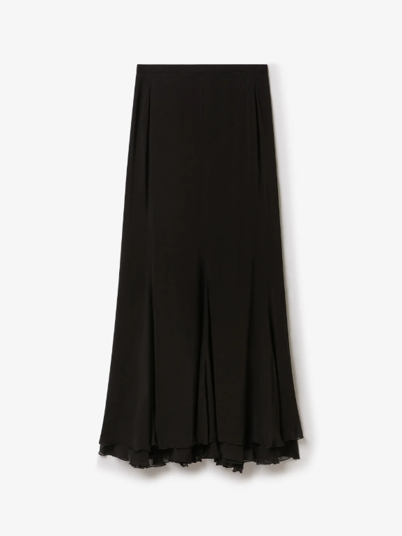 Chiffon maxi skirt - Black