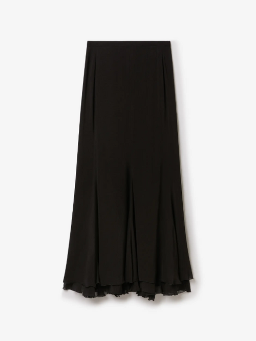 Chiffon maxi skirt - Black