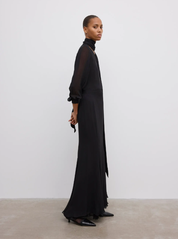 Chiffon maxi skirt - Black