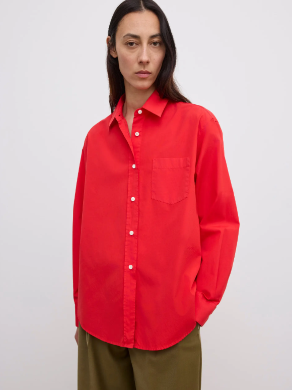 Classic poplin shirt - Red