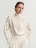 Maddy Satin Blouse - vanilla
