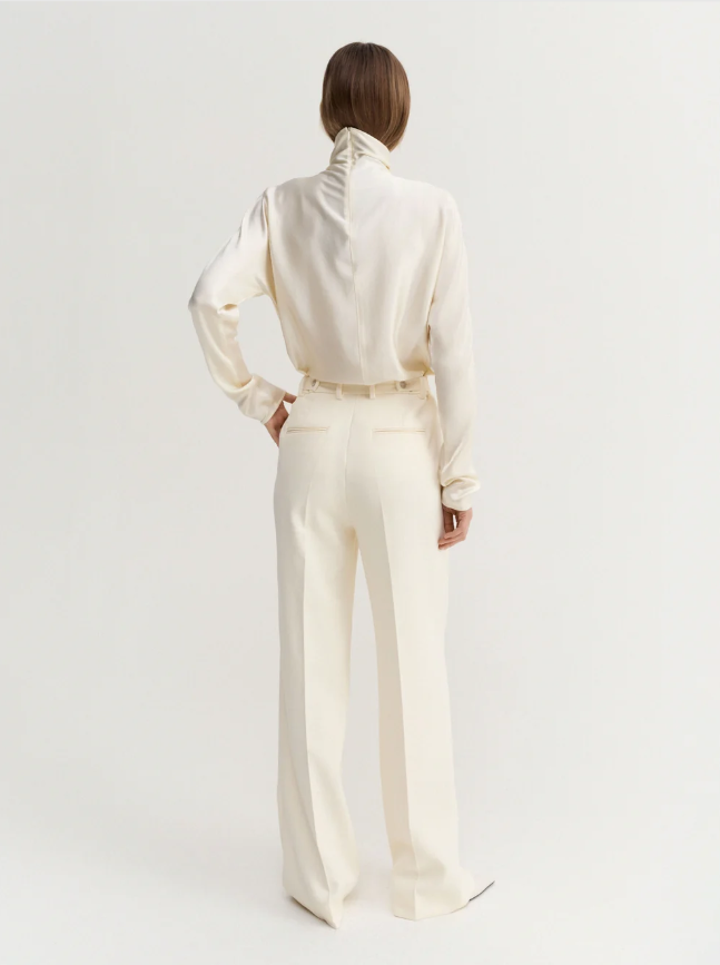Maddy Satin Blouse - vanilla