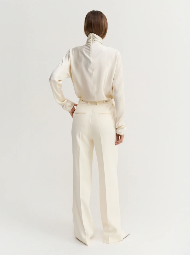Maddy Satin Blouse - vanilla