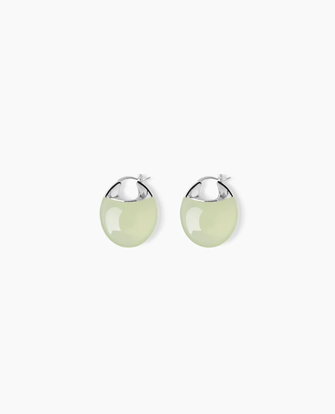 The Erin Earrings - Green Serpentine
