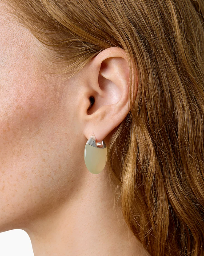 The Erin Earrings - Green Serpentine