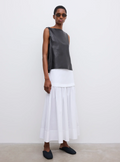 Cotton maxi skirt - White