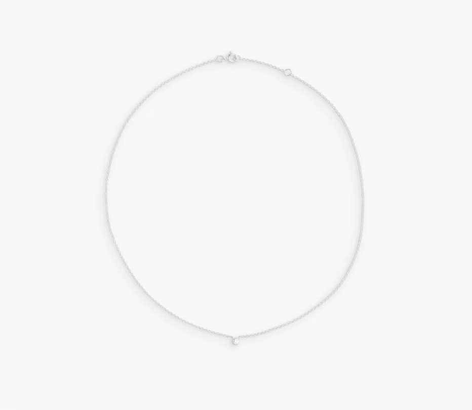 Oda Floating Necklace - Silver
