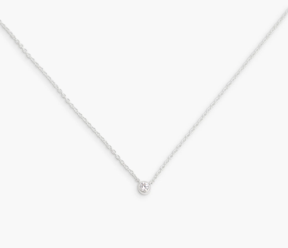 Oda Floating Necklace - Silver
