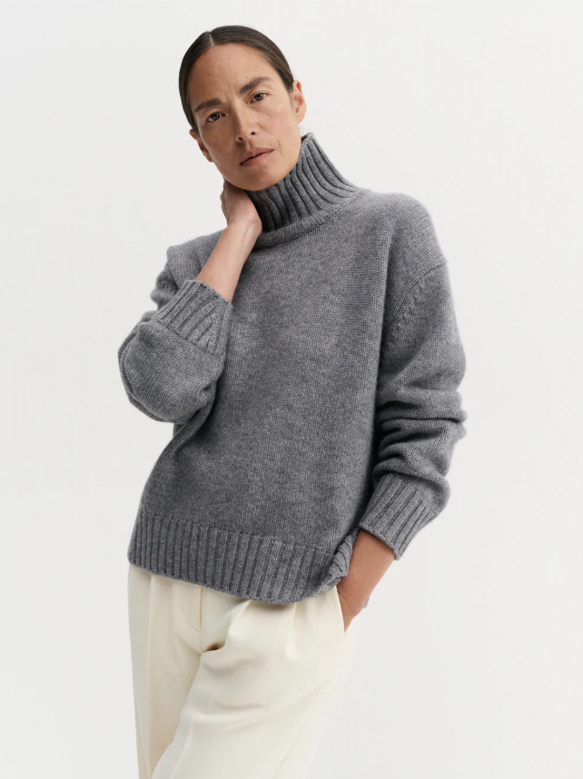 Nola Turtleneck Sweater - grey