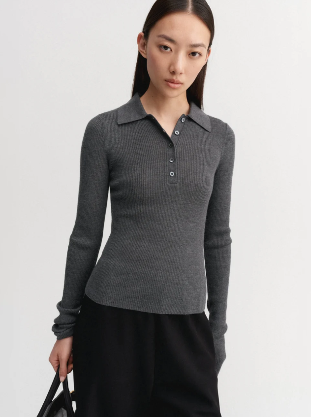 Jules Rib Top - grey
