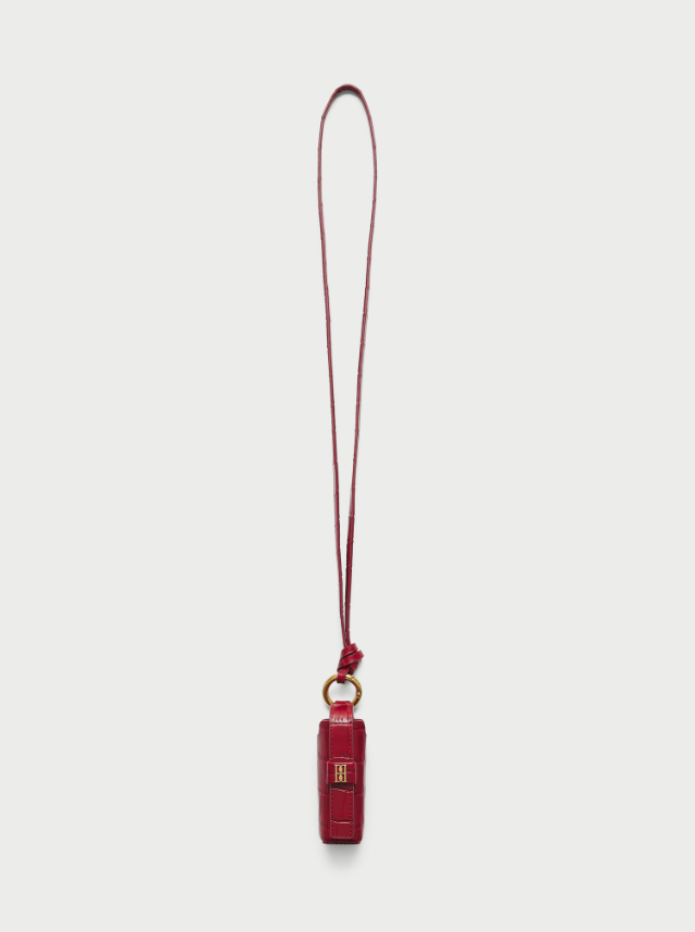 Vera Lipstick Croco leather case - Red Dahlia