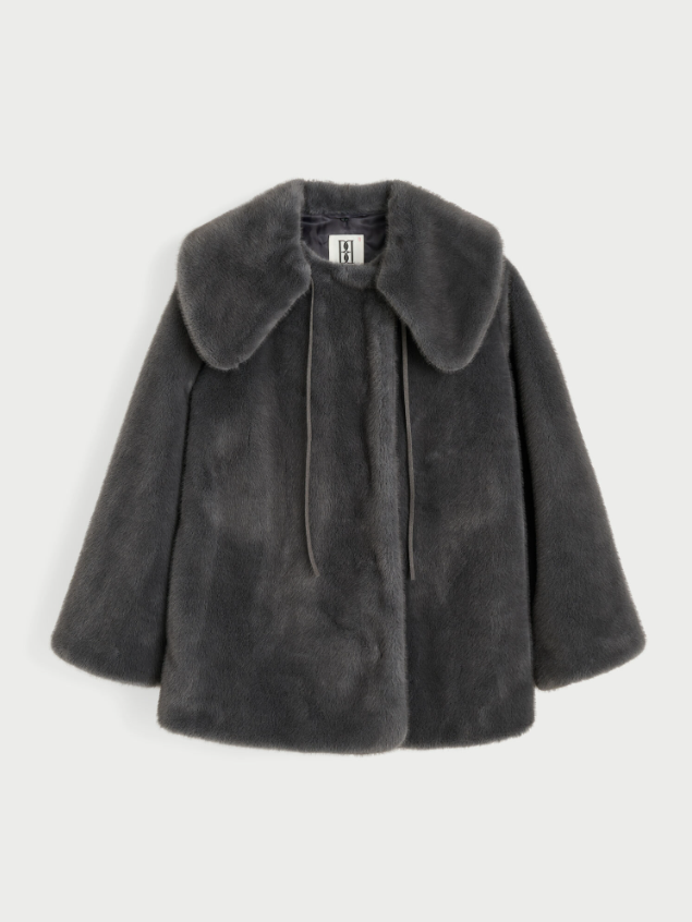 Vela faux fur jacket - Brushed Grey