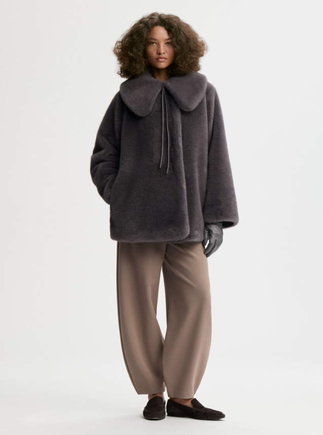 Vela faux fur jacket - Brushed Grey