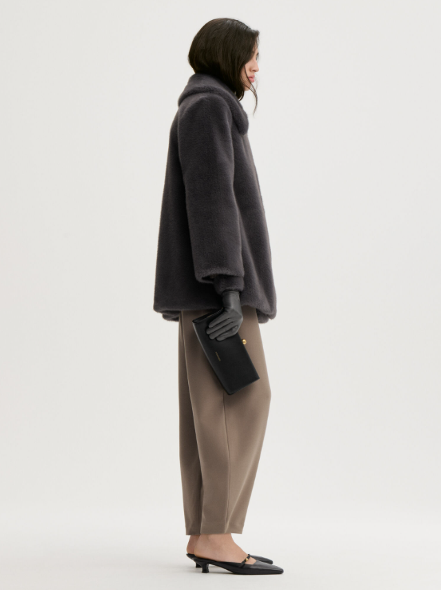 Vela faux fur jacket - Brushed Grey