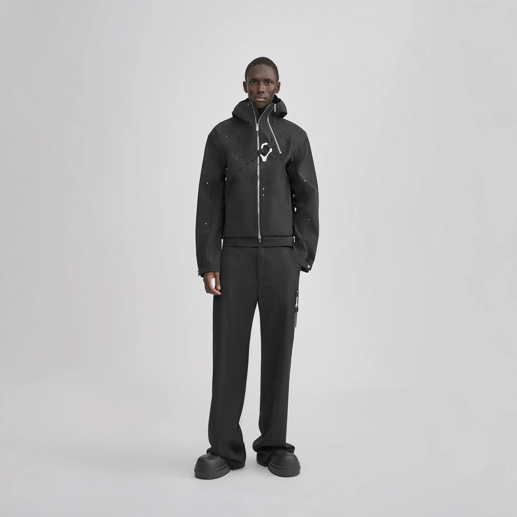 MOIRE TECHNICAL JACKET - Black