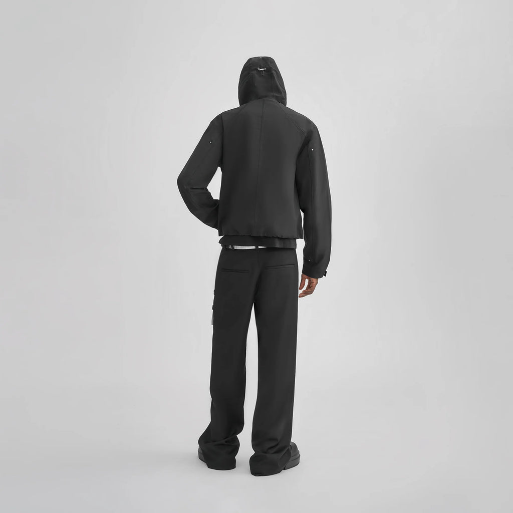 MOIRE TECHNICAL JACKET - Black