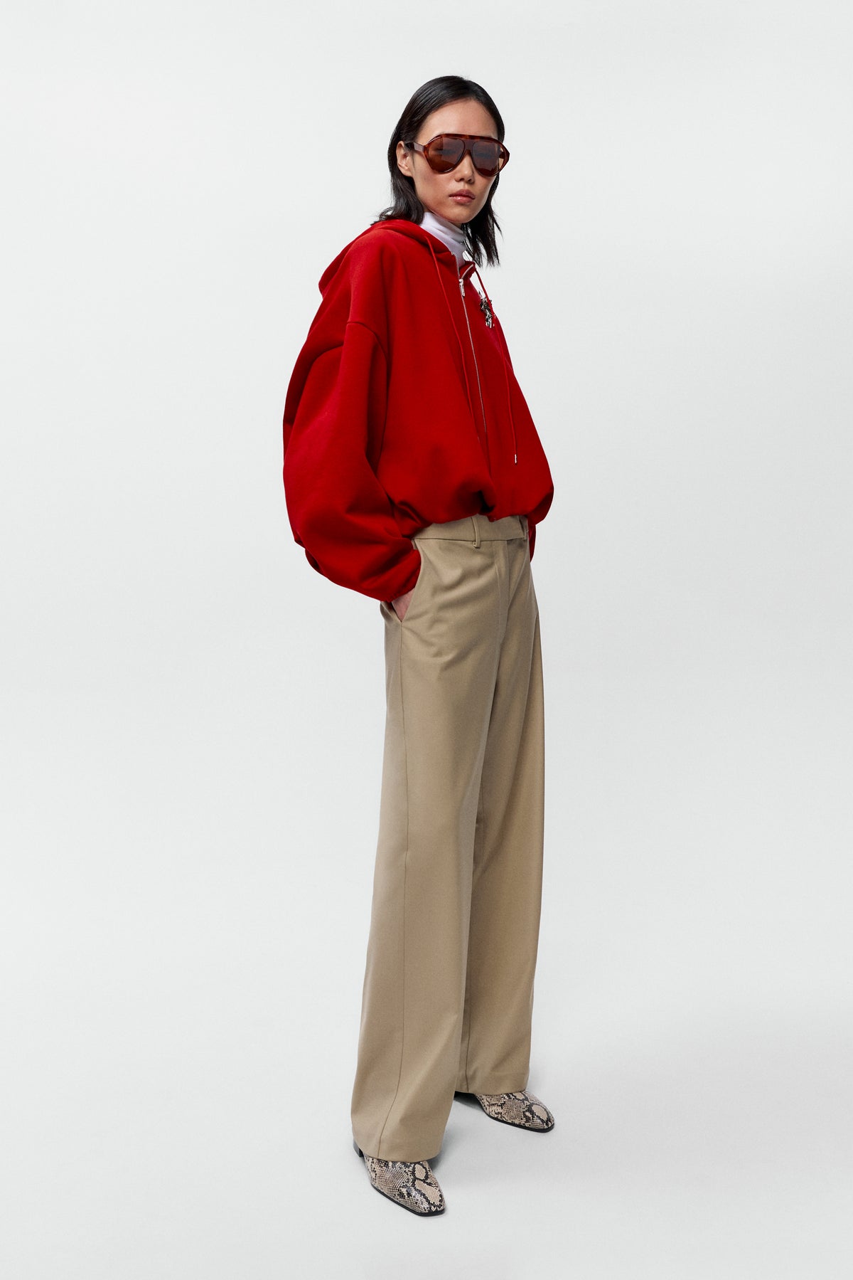 BALLOON HOODIE - Red
